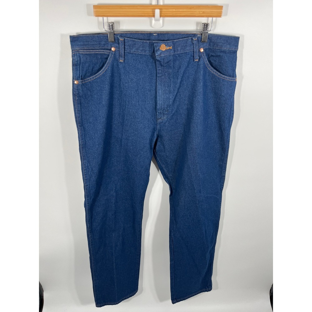 Wrangler 13MWZ Cowboy Cut Jeans Men 38x32 Blue Dark Wash Rodeo Western Ranchwear